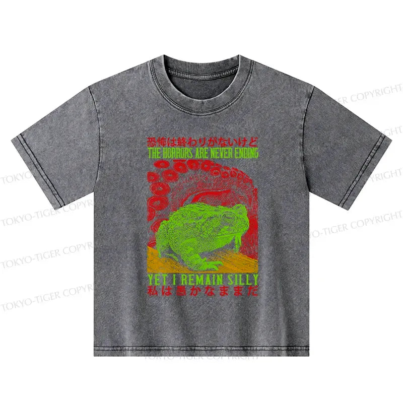japanese kids washed t-shirt free shipping