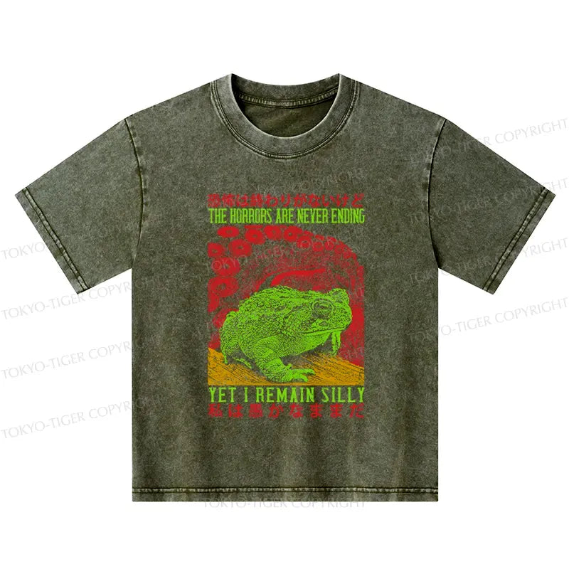 japanese kids washed t-shirt free shipping