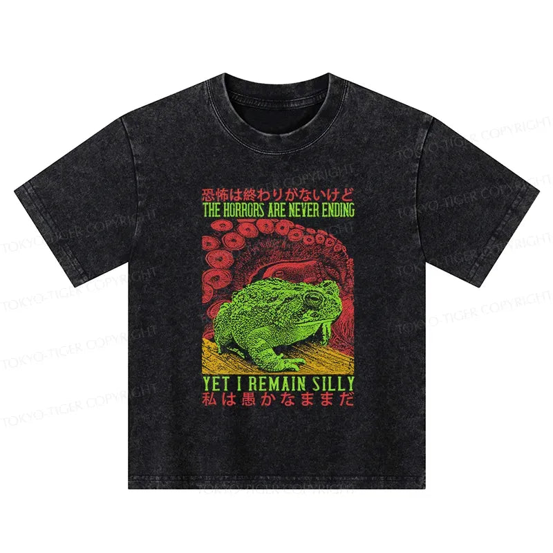 japanese kids washed t-shirt free shipping