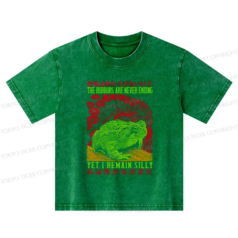 Kyoto-Lion The Horrors Are Never Ending Japan Kids Washed T-Shirt