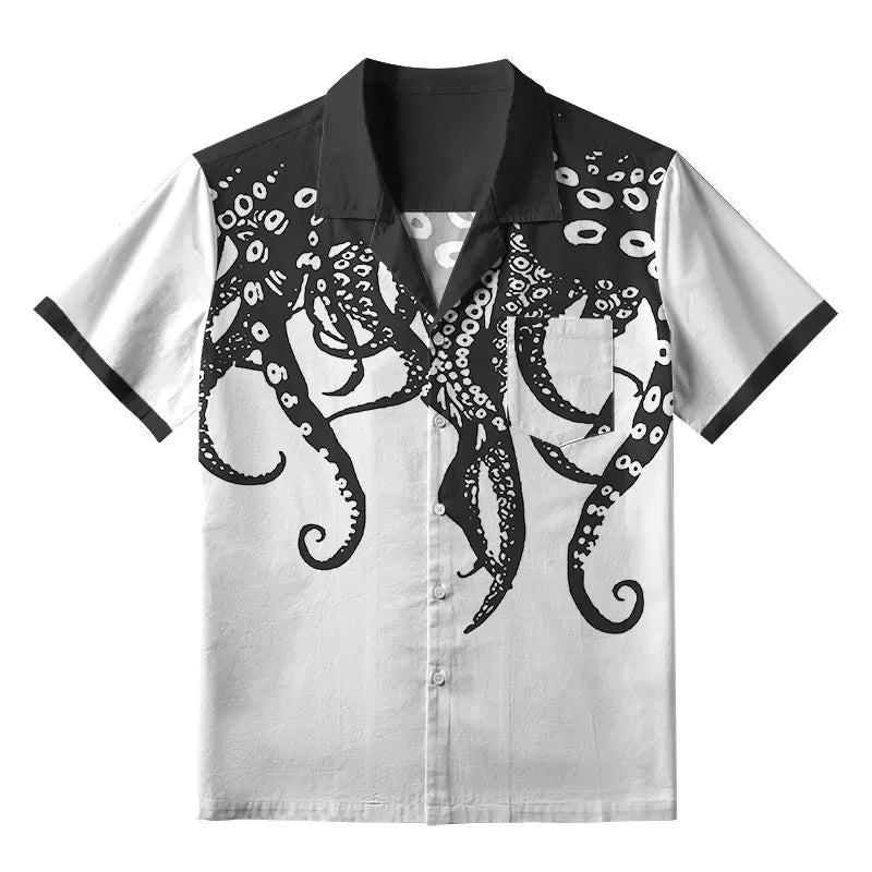 Kyoto-Lion Octopus Tentacles Japan Aloha Hawaiian Shirt