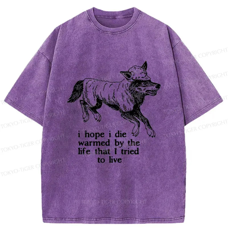 Kyoto-Lion A Wolf In Sheep's Clothing Funny Washed T-Shirt