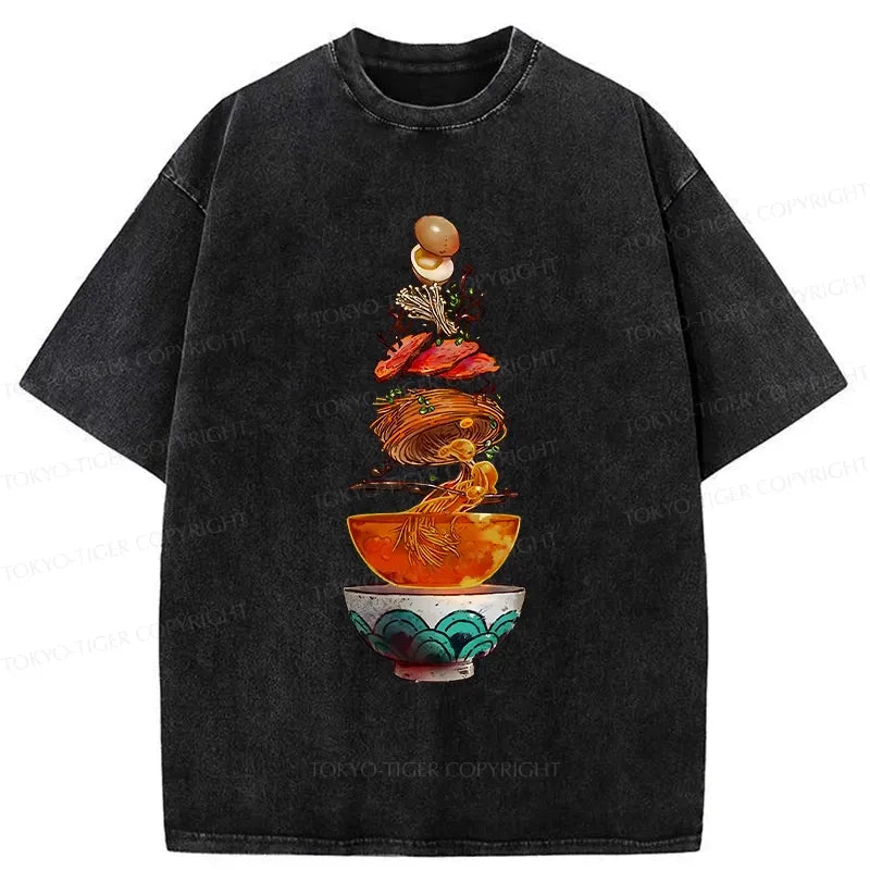 Japanese Washed T-Shirt for Daily Wear