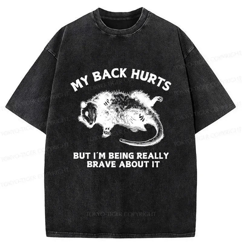 Woodblock Print Washed Tee for Daily Wear