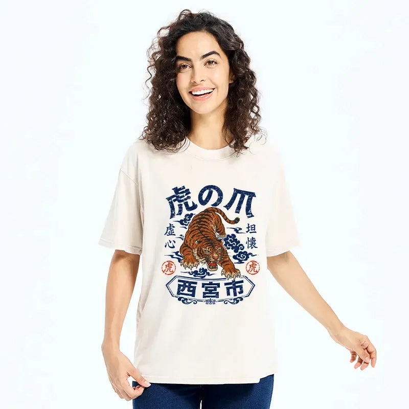 Kyoto lion tiger t-shirt comfortable breathable