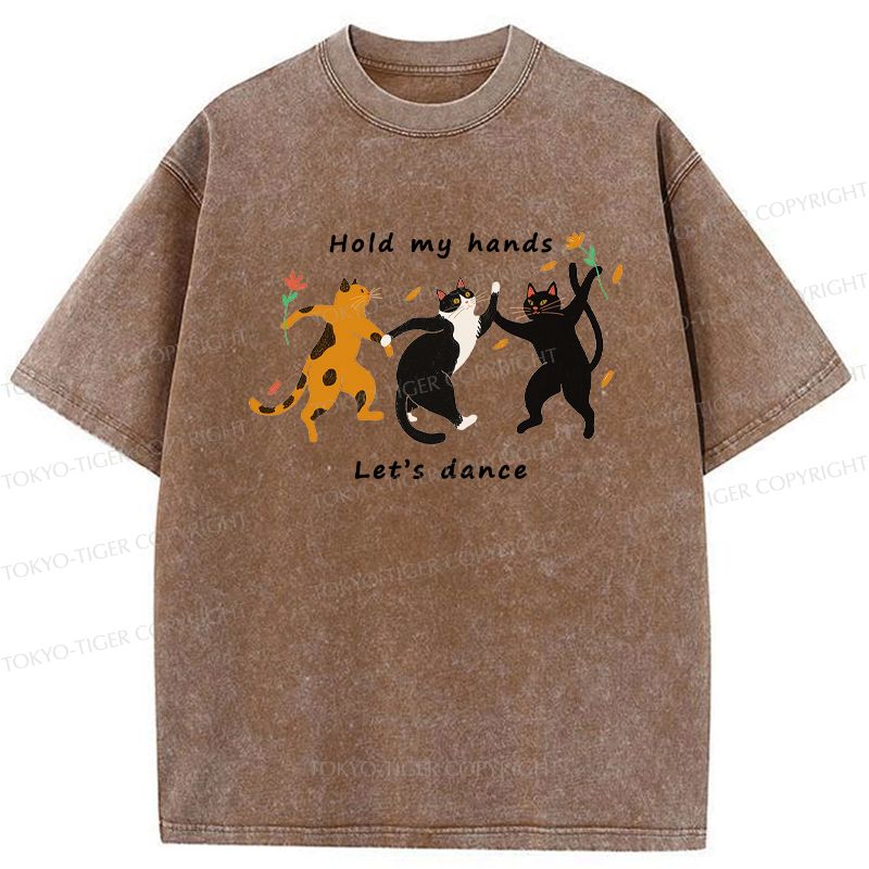 Kyoto-Lion The Dancing Cats Washed T-Shirt