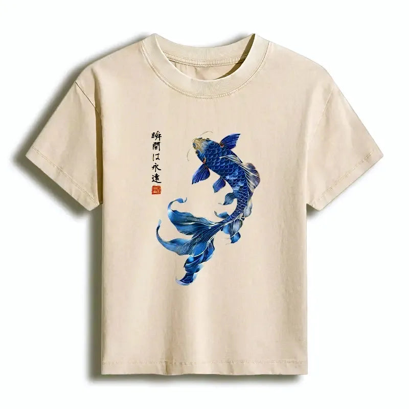 Vintage Japanese Koi T-Shirt On Sale