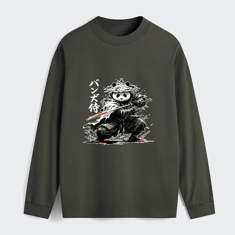 Kyoto-Lion Panda Samurai Warrior Classic Long Sleeve T-Shirt