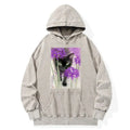 Kyoto-Lion A Cat Among The Flowers Washed Hoodie
