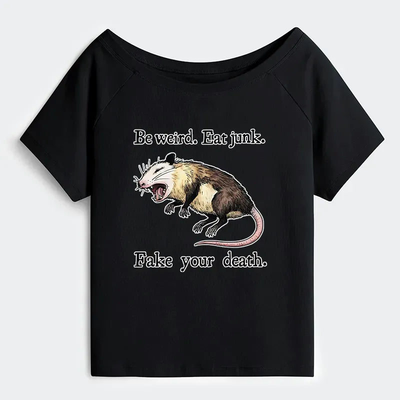 Japanese Off Shoulder T-Shirt for Women