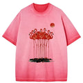Kyoto-Lion Flamingos at Dusk Gradient Washed T-Shirt