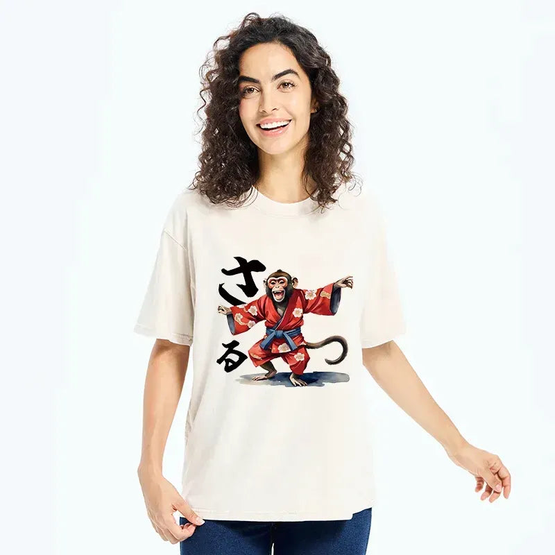 japanese washed t-shirt for daily wear