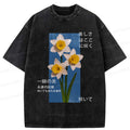 Vintage ukiyo-e floral t-shirt streetwear style