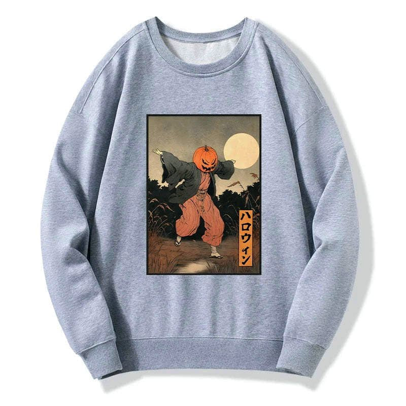 Japanese pumpkin monster sweatshirt unisex
