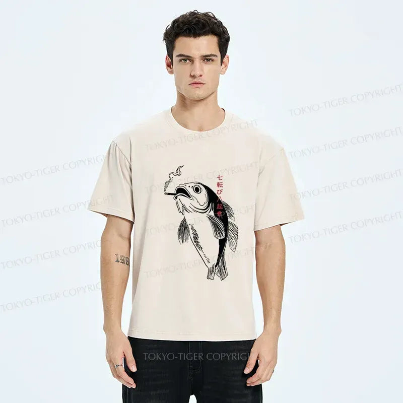 Smoked fish vintage tee for summer