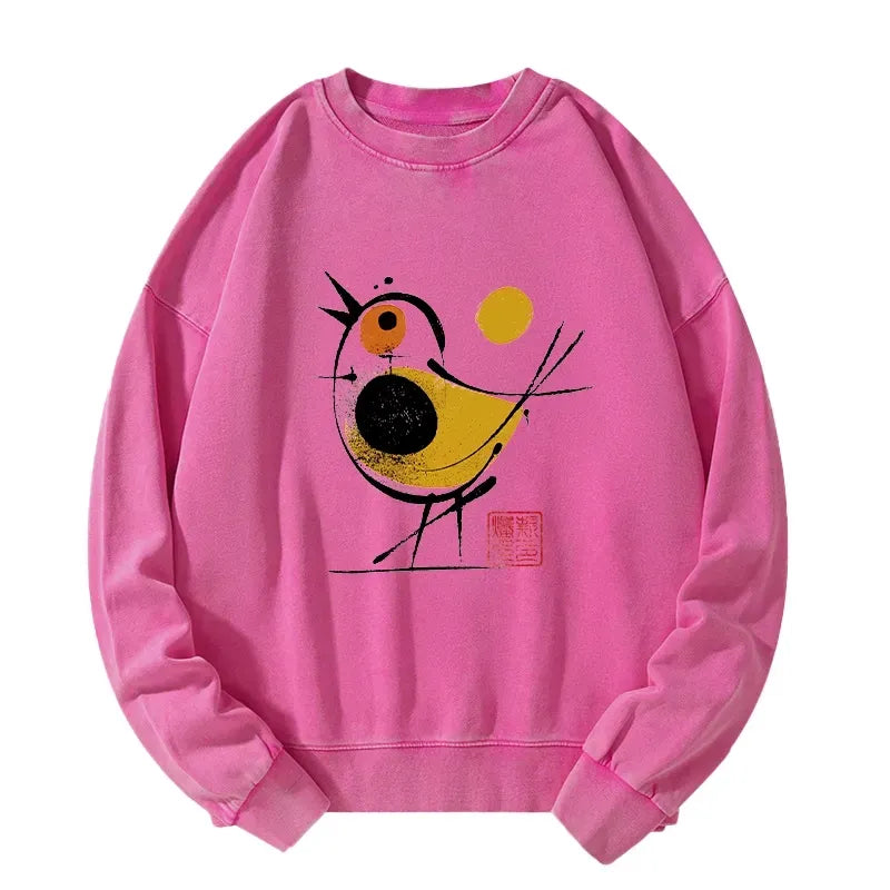 Yellow Black Bird Unisex Aesthetic Sweatshirt