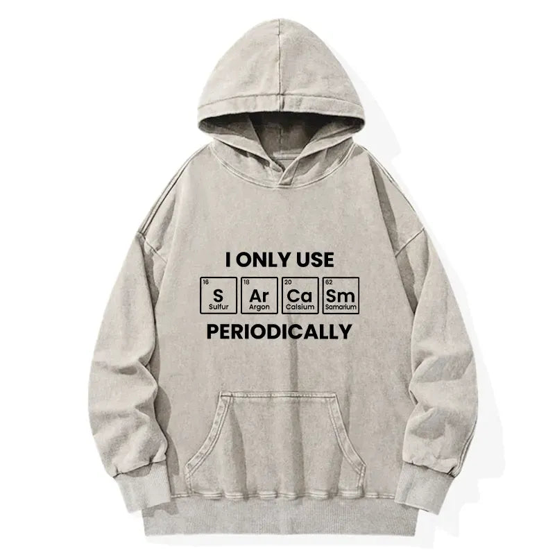 Kyoto-Lion Interesting Chemical Elements Washed Hoodie
