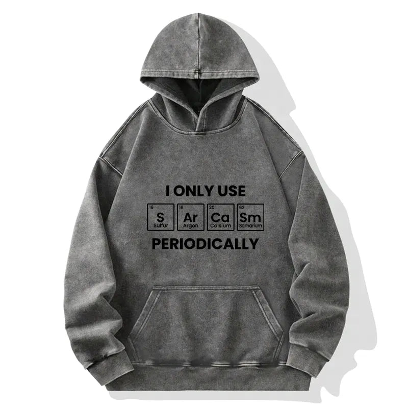 Kyoto-Lion Interesting Chemical Elements Washed Hoodie