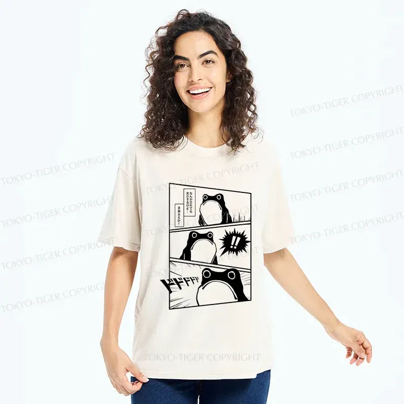 Japanese Vintage Frog T-Shirt Gift for Her