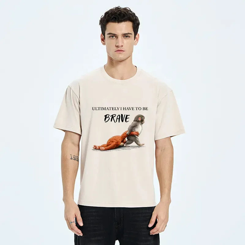 Japanese vintage washed t-shirt for daily wear