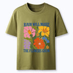 Kyoto-Lion Retro Floral Positive Quote Classic T-Shirt