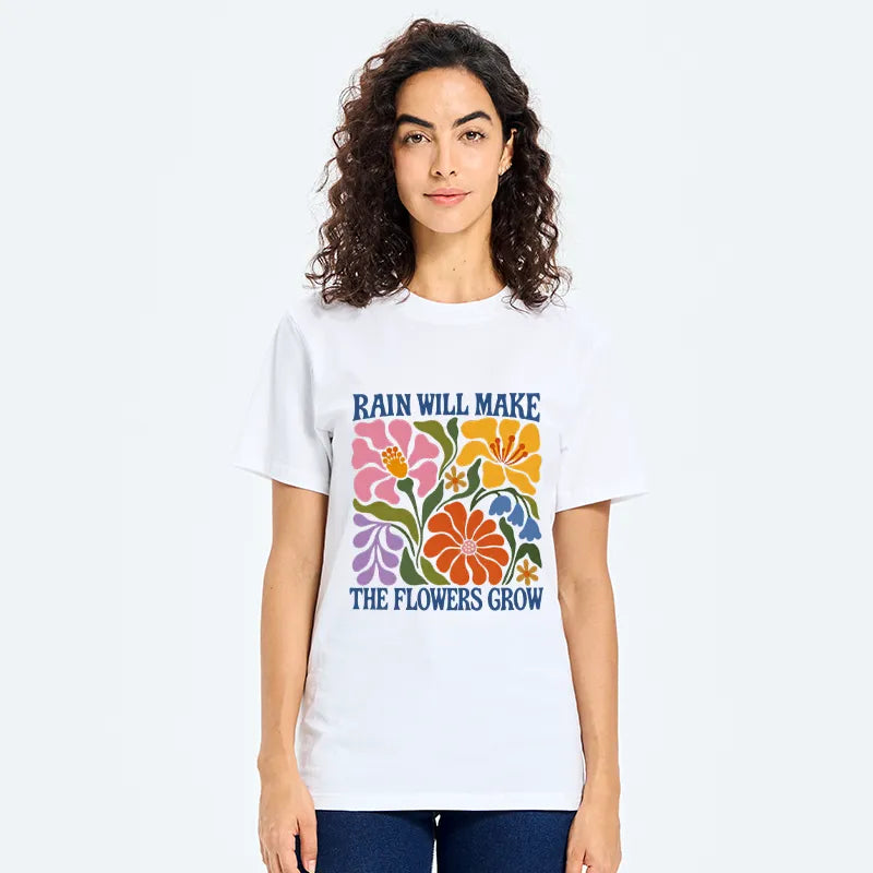 Kyoto-Lion Retro Floral Positive Quote Classic T-Shirt