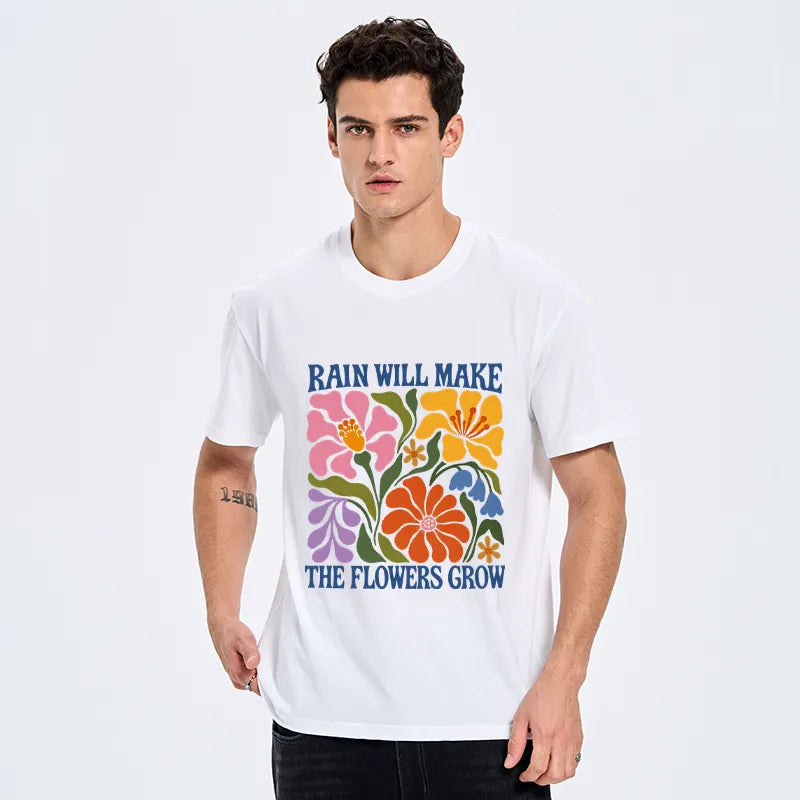 Kyoto-Lion Retro Floral Positive Quote Classic T-Shirt
