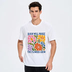 Kyoto-Lion Retro Floral Positive Quote Classic T-Shirt