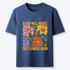 Kyoto-Lion Retro Floral Positive Quote Classic T-Shirt