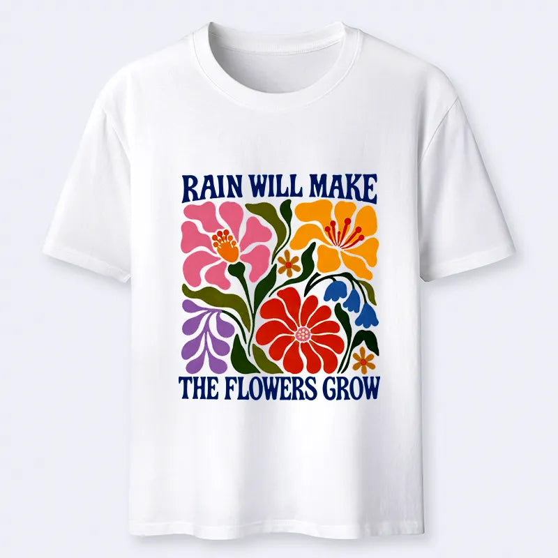 Kyoto-Lion Retro Floral Positive Quote Classic T-Shirt
