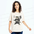 Kyoto-Lion Samurai Frog Washed T-Shirt