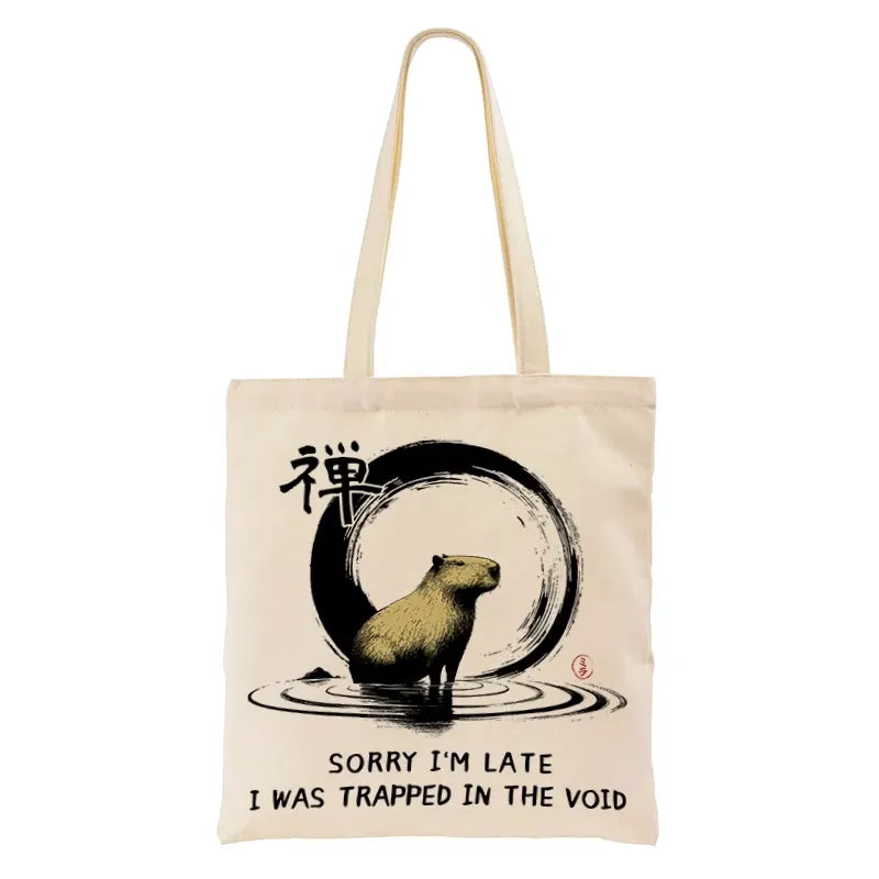 Kyoto-Lion Zen Capybara Was Trapped In The Void Tote Bag