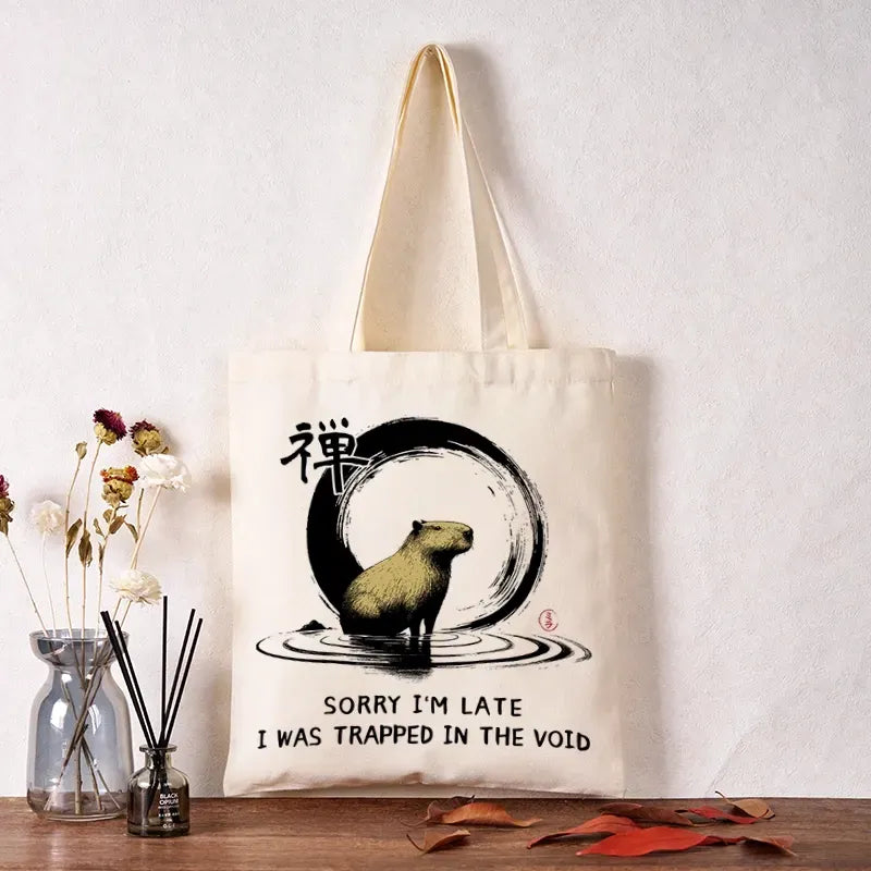 Kyoto-Lion Zen Capybara Was Trapped In The Void Tote Bag