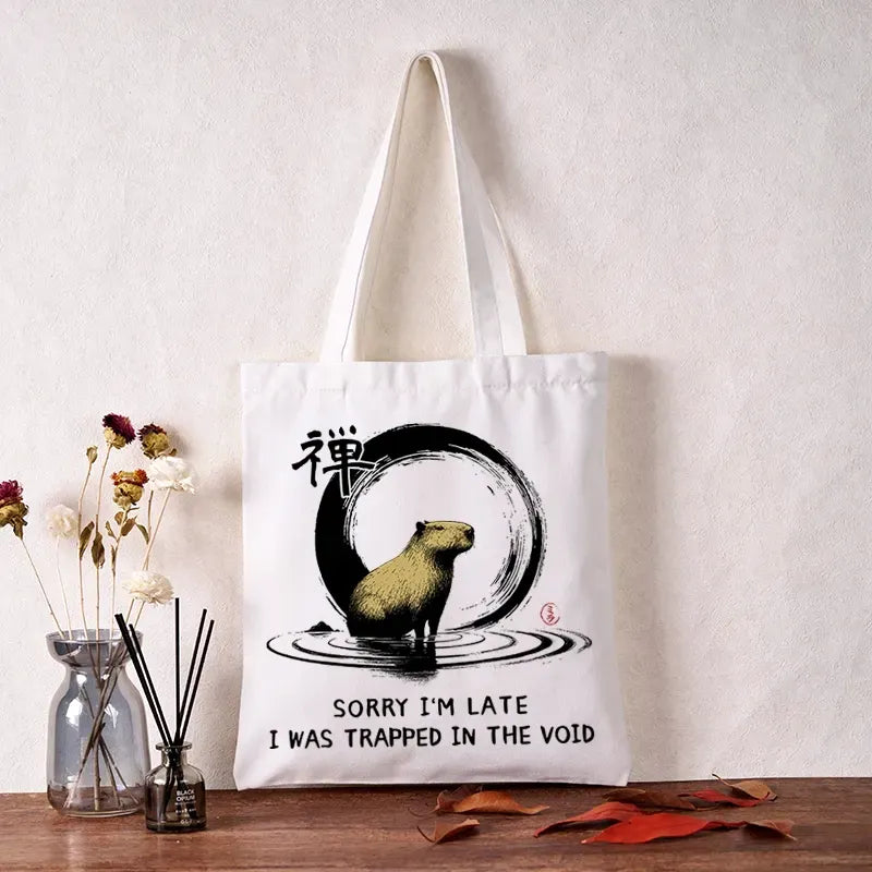 Kyoto Capybara Tote Bag for Daily Wear
