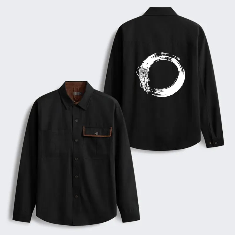 Japanese Dragon Corduroy Jacket for Men