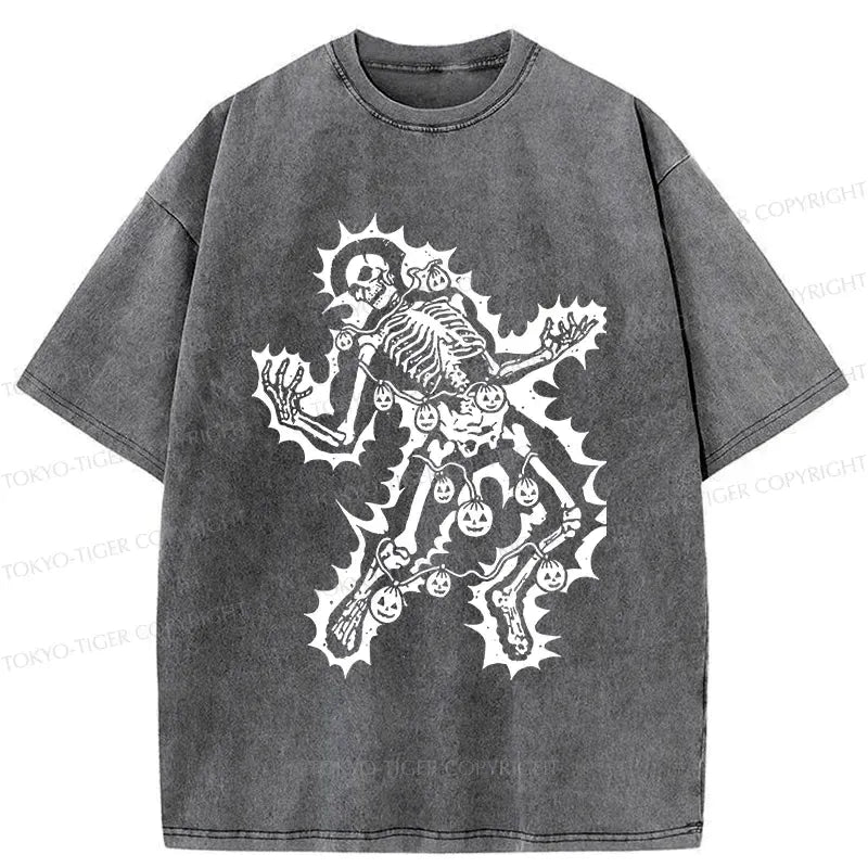 Kyoto-Lion Electrocuted Skeleton Washed T-Shirt