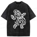 Premium Washed Skeleton T-Shirt for Streetwear