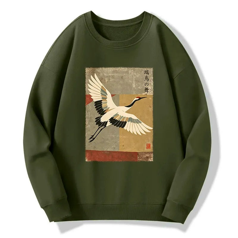 Kyoto-Lion Crane Spirit Classic Sweatshirt