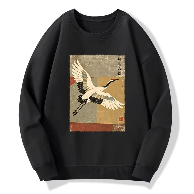 Kyoto-Lion Crane Spirit Classic Sweatshirt