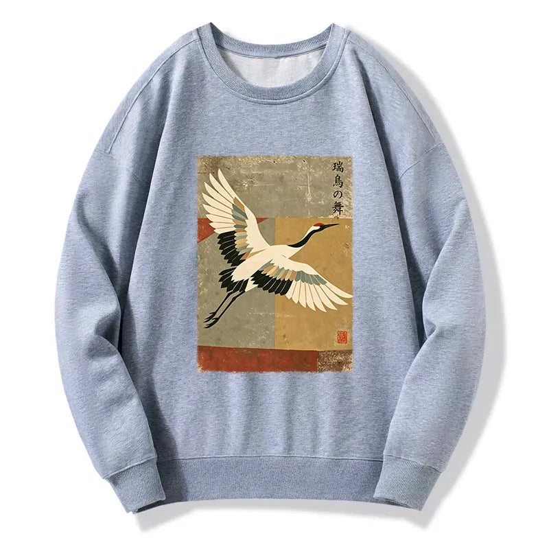 Kyoto-Lion Crane Spirit Classic Sweatshirt