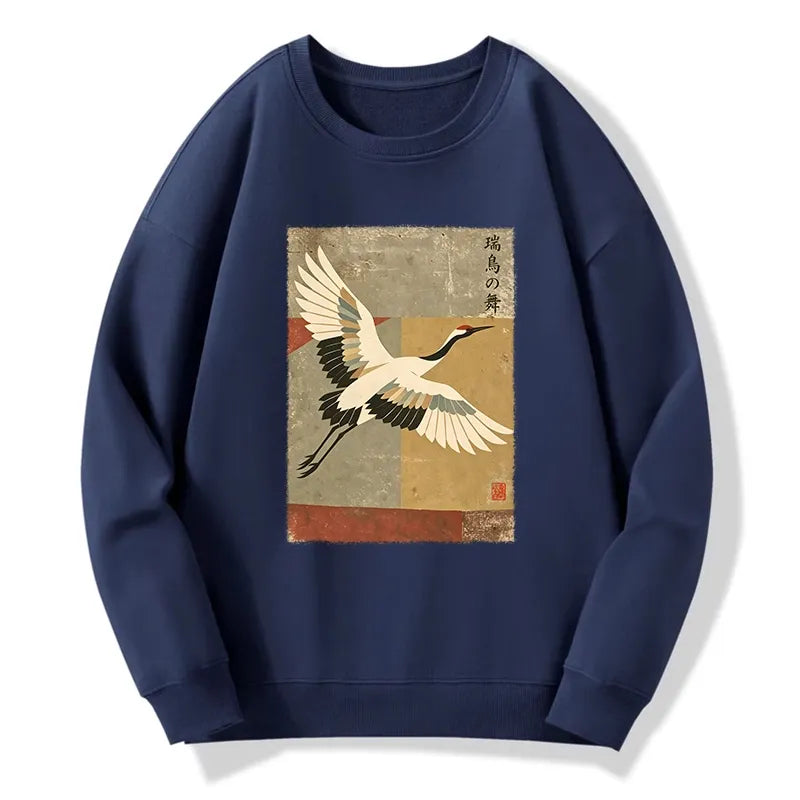 Kyoto-Lion Crane Spirit Classic Sweatshirt