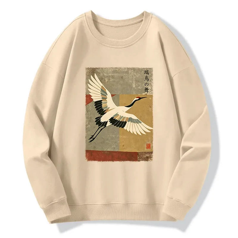 Kyoto-Lion Crane Spirit Classic Sweatshirt