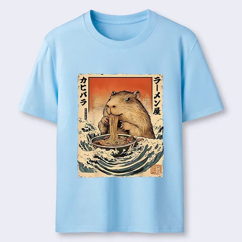 Japanese vintage hamster ramen t-shirt