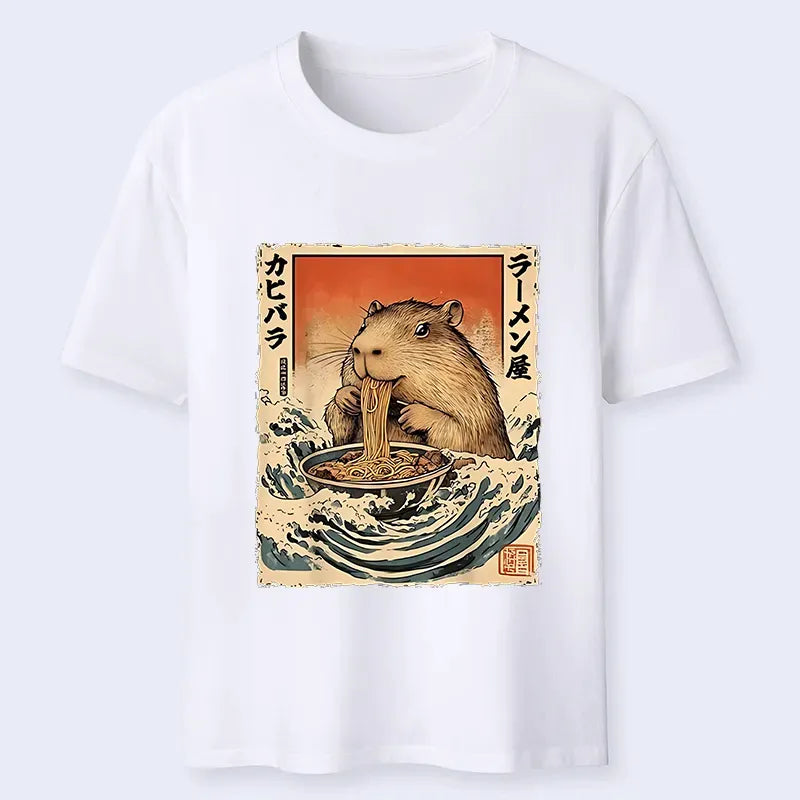 Japanese vintage hamster ramen t-shirt