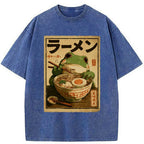 Japanese Vintage Washed T-Shirt for Daily Wear
