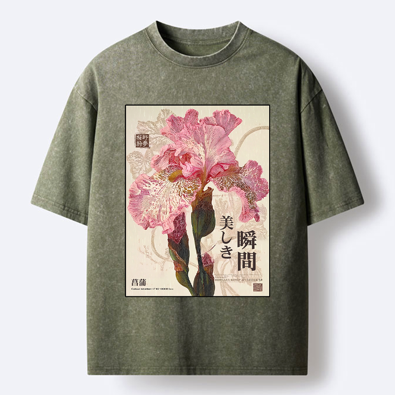 Japanese Iris T-Shirt Free Shipping