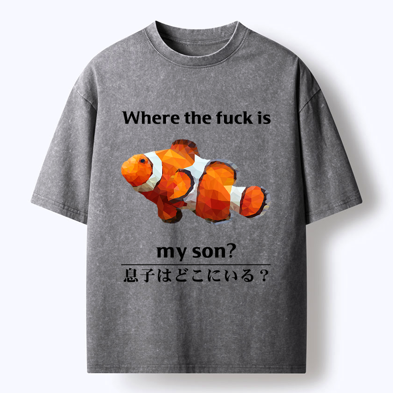 Kyoto-Lion Finding My Son Washed T-Shirt