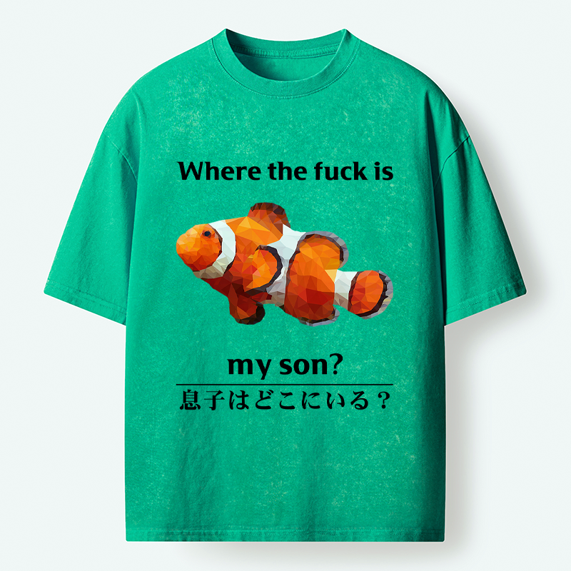 Japanese vintage washed t-shirt for men