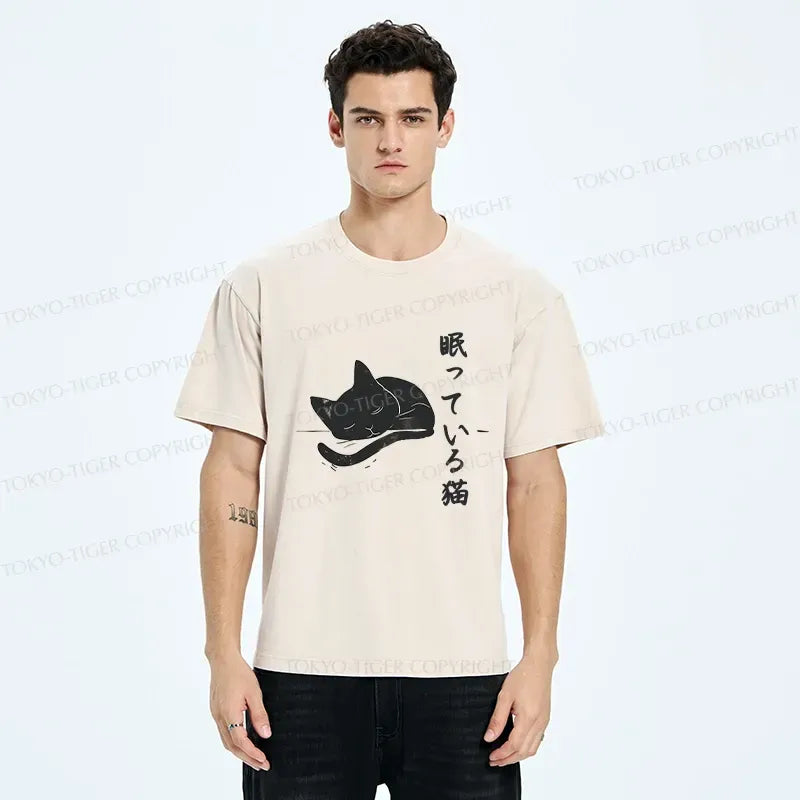 Soft Cotton Ukiyo-e Cat Shirt for Anime Convention