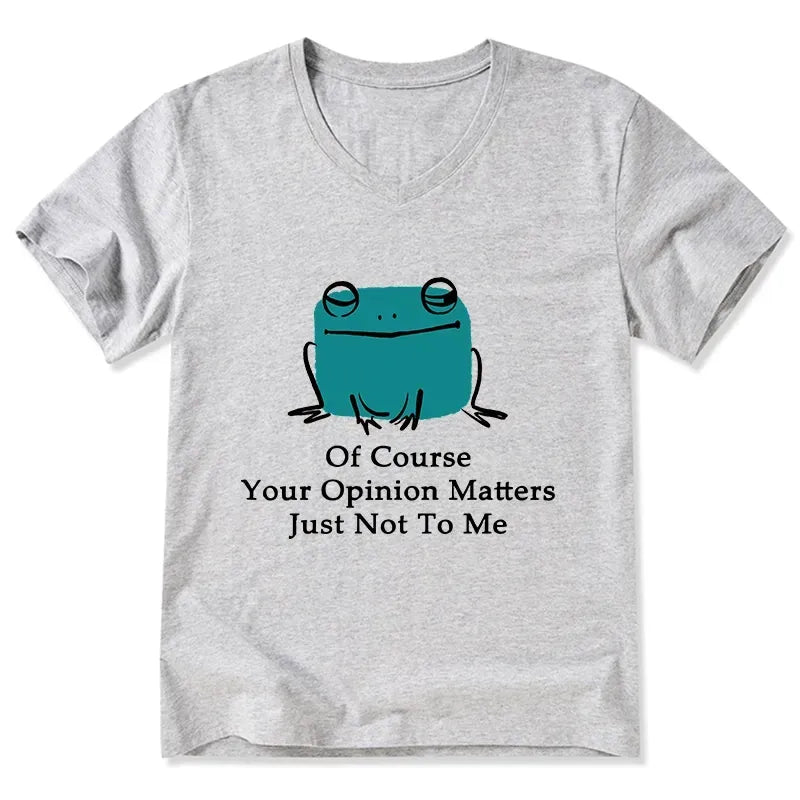 Kyoto-Lion Cool Frog Unbothered By Others Opinions V-Neck Classic T-Shirt